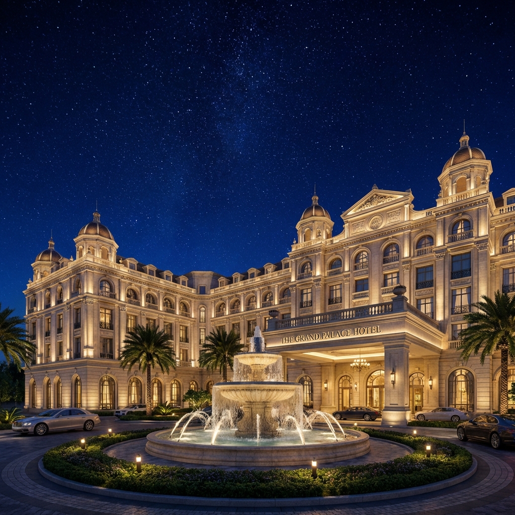Hotel Night Exterior