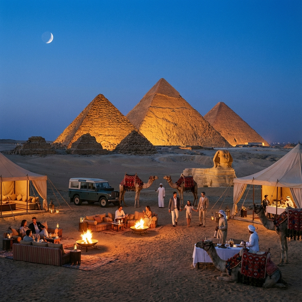 Pyramids at Night